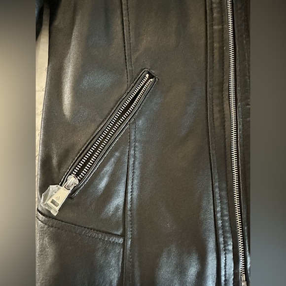 NWOT Lauren Ralph Lauren Leather Moto Jacket - Picture 2 of 6